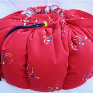 KOsCHino Kochkissen Rot Leinen mit Stickerei