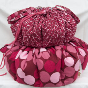 KOsCHino Kombination Weinrot/Rot/Rose Punkte Groß und Mini