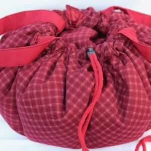 MiniKOsCHino Weinrot kariert