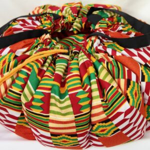 Kombination Kochsack Groß Rot gemustert wie Wonderbag aus afrikanischem Stoff + Spende