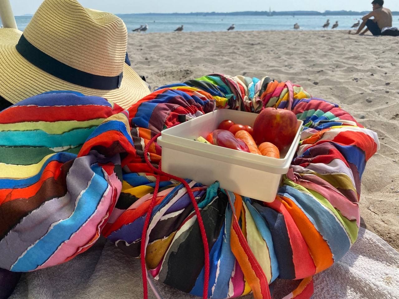 Als Kühler am Strand